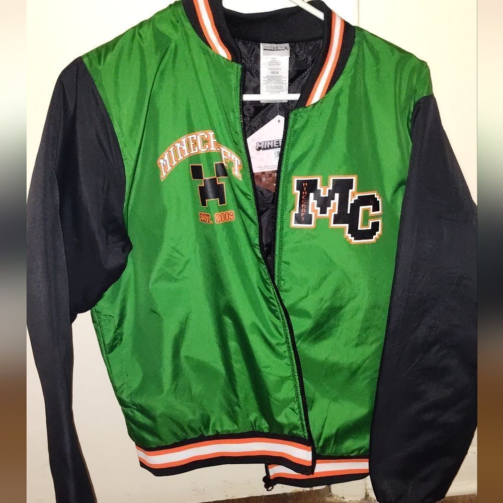 NWT Men's Minecraft Bomber Jacket Size 18/20